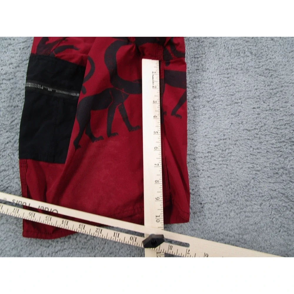 Former Dane Reynolds Board Shorts Mens 34 Red Monkey Print Swim Trunks Ripstop